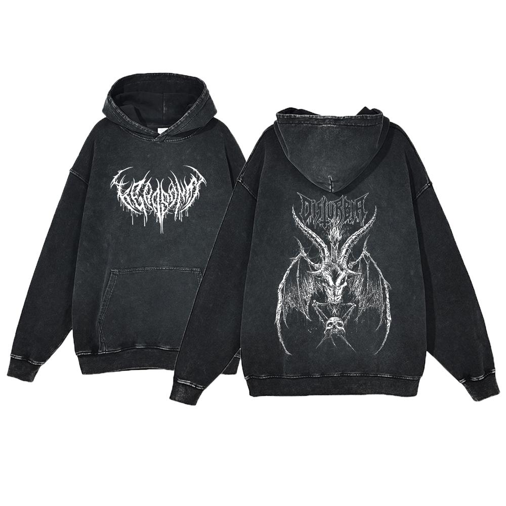 Felpe con cappuccio per bambini Y2K Anime Harajuku Gotico Stampa Teschio Felpa con cappuccio Vintage Hip Hop Manica lunga Pullover Abbigliamento Ragazzi Ragazze