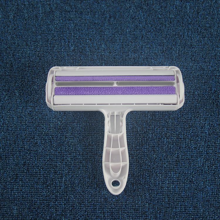 2-Way Pet Hair Remover Roller Removing Dog Cat Hair From Furniture Self-cleaning Lint Pet Hair Remover фиолетовый