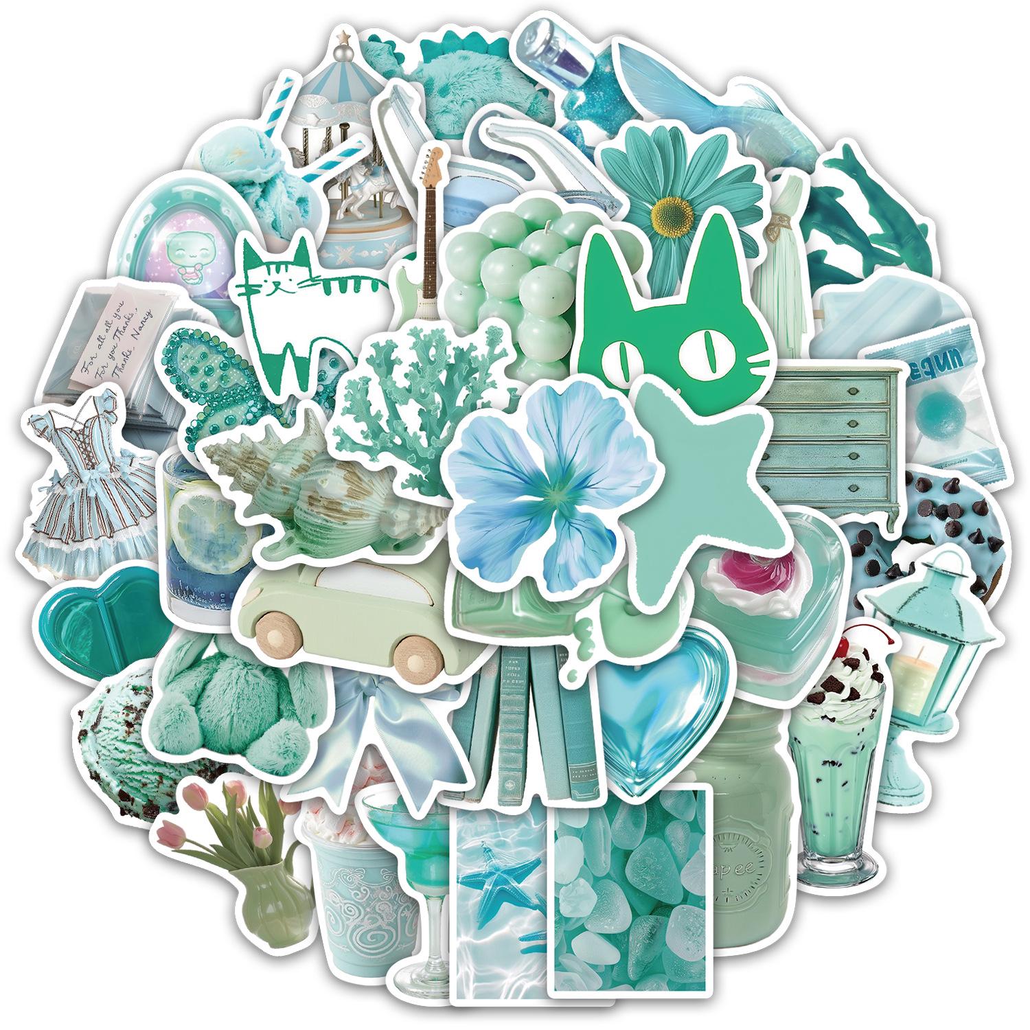 50 Mint Mambo Soda Green Stickers for Water Bottles, Phone Cases, & Laptops