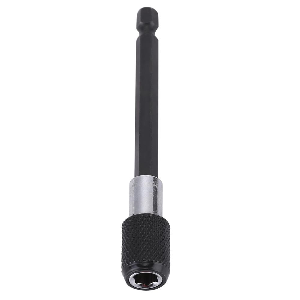 1/4 Inch Hex Shank Quick Relse Screwdriver Drill Bit Holder (black Knurling 100MM)