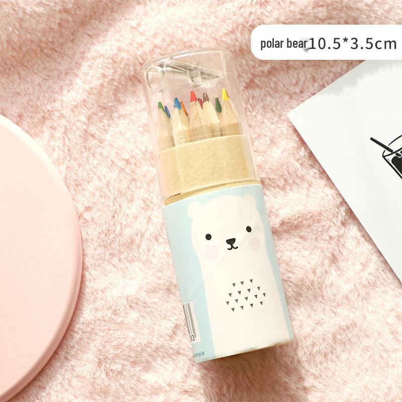 Set Mini Creioane 12 Culori pentru Copii - Drăguț, Mic și Perfect pentru Colorat și Desenat