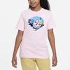 Nike Logo Print Round Neck Pullover Casual Short Sleeve T-Shirt Kids Tops Foam-Pink FD0848-663