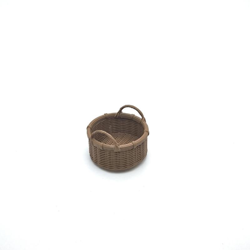 1Pcs Handmade Fashion Hand Woven Basket Miniature Dollhouse Simulation Vegetable Basket DIY Vine Woven Basket For Doll Accessory