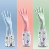 Women's Kitchen Gloves - Durable, Extended Waterproof Rubber Gloves for Dishwashing, Cleaning, Laundry & Household Chores - Comf