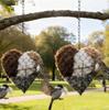 Handmade Fiber Bird Nesting Heart Bird Nesting Heart Outdoor Yard Art Welcoming Nest Outdoor Garden Decor Bird-Keeping Supplies