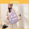 Cartoon Pattern Highcapacity Nylon Backpack Print Designs Girl Student Bag