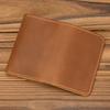 Men'S Genuine Leather Card Bag, Simple Snap Button Change Bag, Change Bag, Retro Crazy Horse Leather Card Bag, First Layer Cowhide Coin Bag.