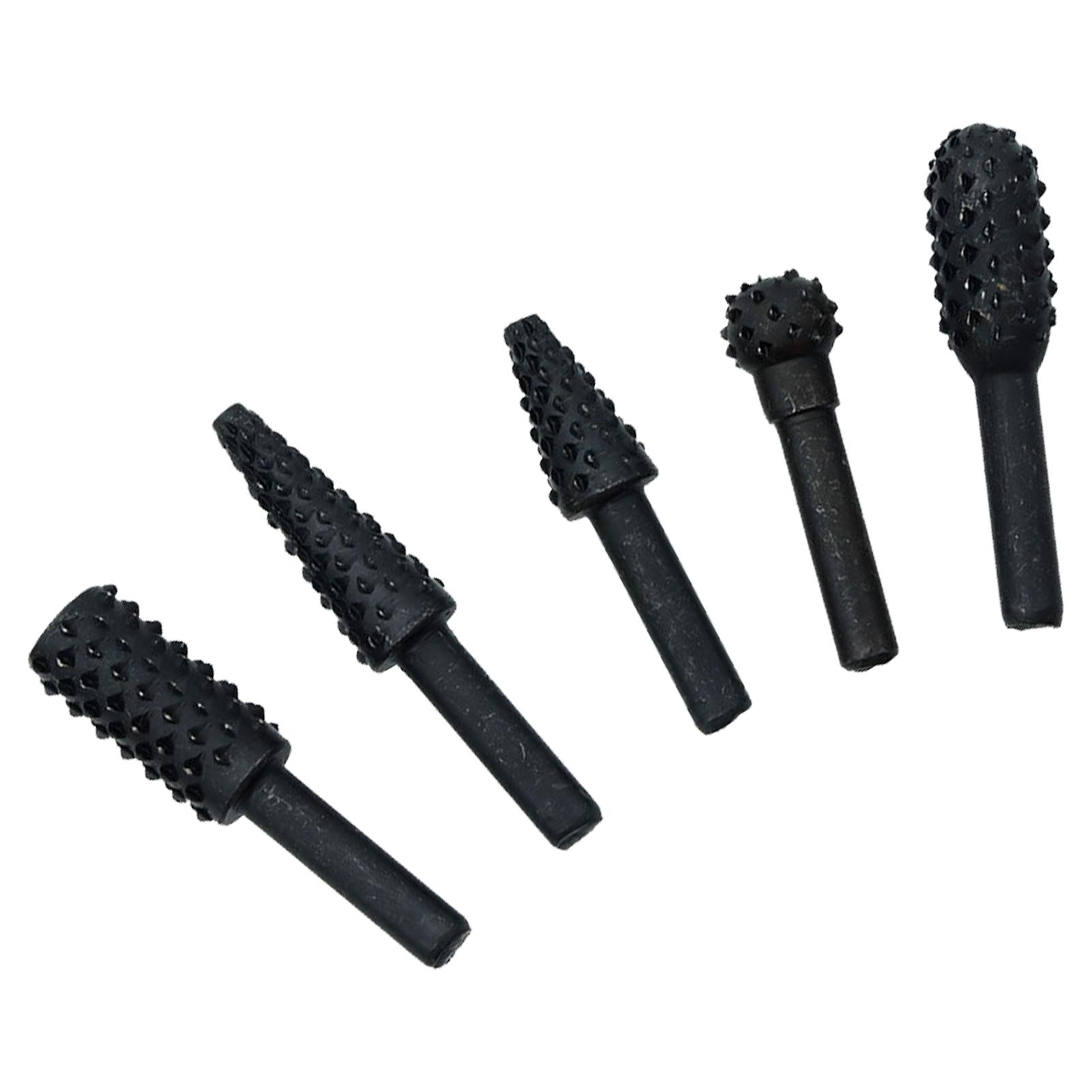 

5Pcs Rotary Cutter Files Set High Carbon Steel Incisive Rotary File with 14in Shank for