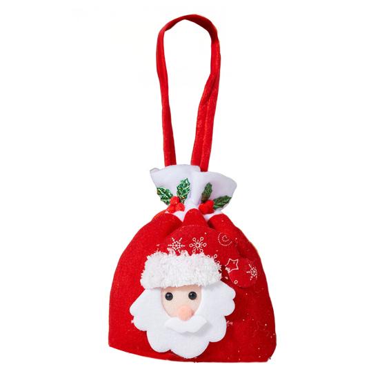 Christmas Gift Bags 3D Snowman Santa Elk Doll Reusable Xmas Burlap Sacks with Handle for Christmas Party Favors Holiday Presents Wrapping