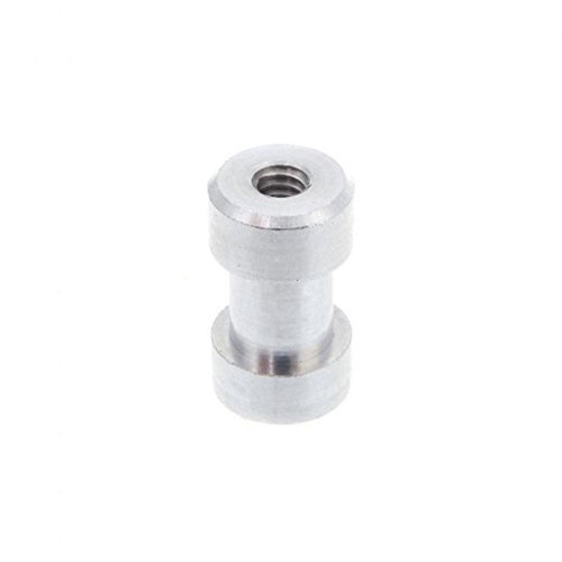 1/4 Turn 3/8" Female Double-Ended Light Stand Base Adapter, Aluminum, B/E Type, 6mm-9mm Screw Head