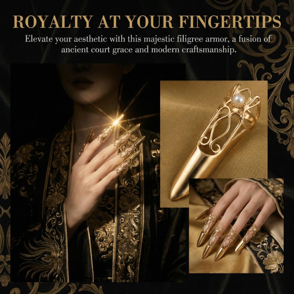 5/10pcs Adjustable Nail Accessories Zinc Zinc Alloy Styling Armor Set Fashion Nail Rings  Hanfu Costume