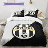 Set Copripiumino Trapuntato Juve Federa Federe Decorazione Casa Regalo di Compleanno (1 * copripiumino + 2 * federa, senza nucleo)