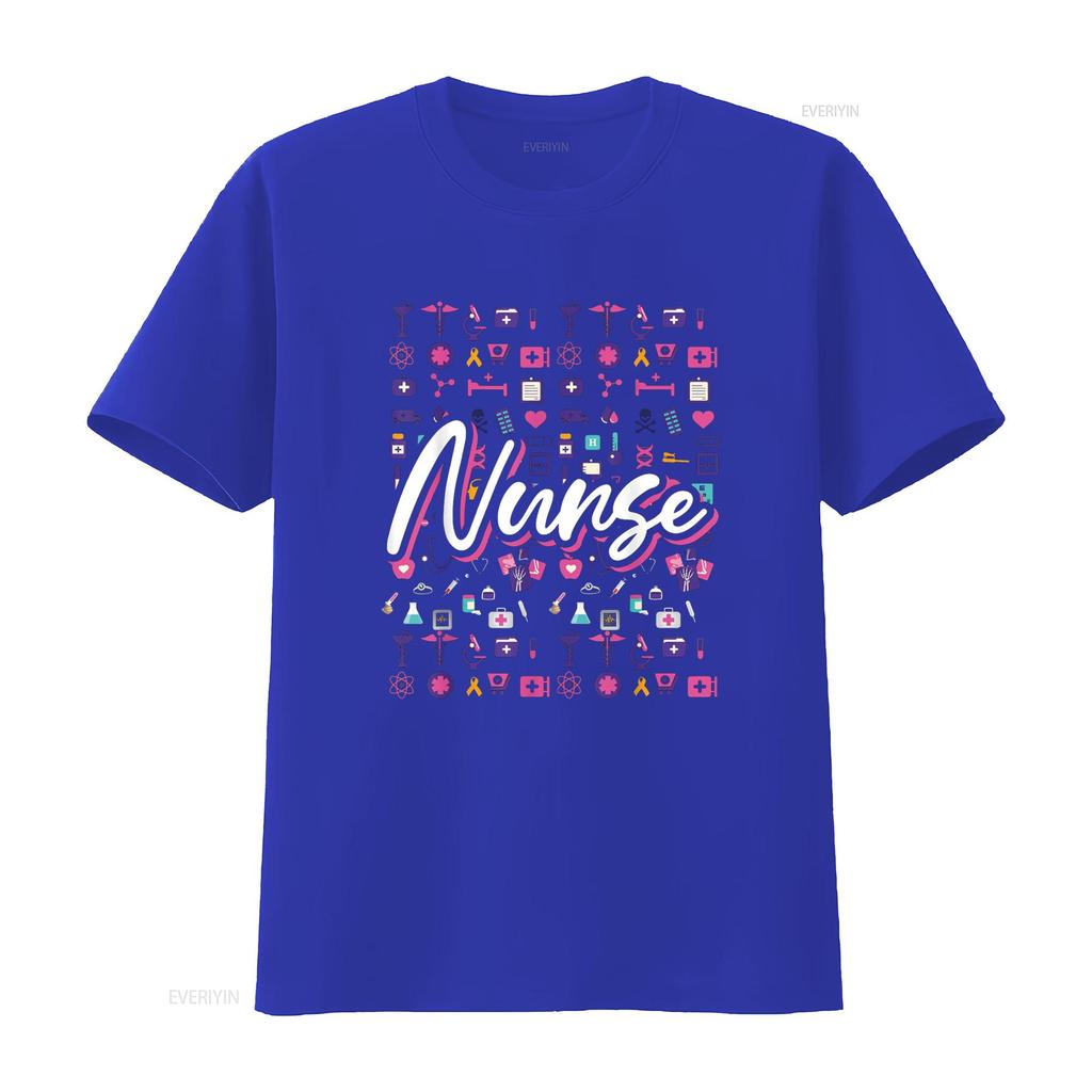 Nurse T Shirt Vintage Washed Slightly Homme Top For Everyday Wear Fashion Streetwear Stylish Graphic Unisex Breathable Soft