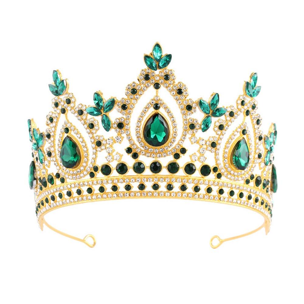 Crystal Bridal Crown Tiara Metal Base Tall Crystal Crown Vintage Queen Crown