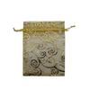 100 Pieces Drawstring Bags Adjustable Multicolor Present Pouches Festival Printing Candy Pocket Christmas Gifts Supplies