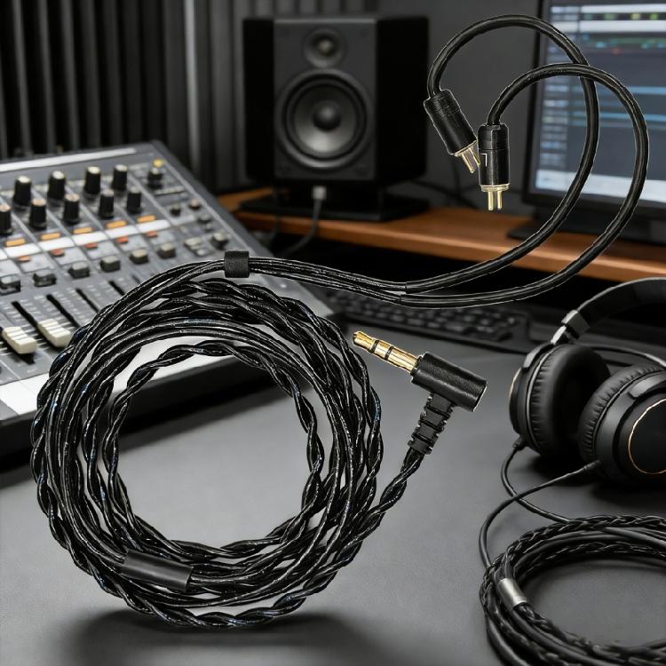 120cm Length Braided OFC Upgraded Cable Wire for 0.78mm 2Pin Headphones Reducing Noise and Boosting Durability
