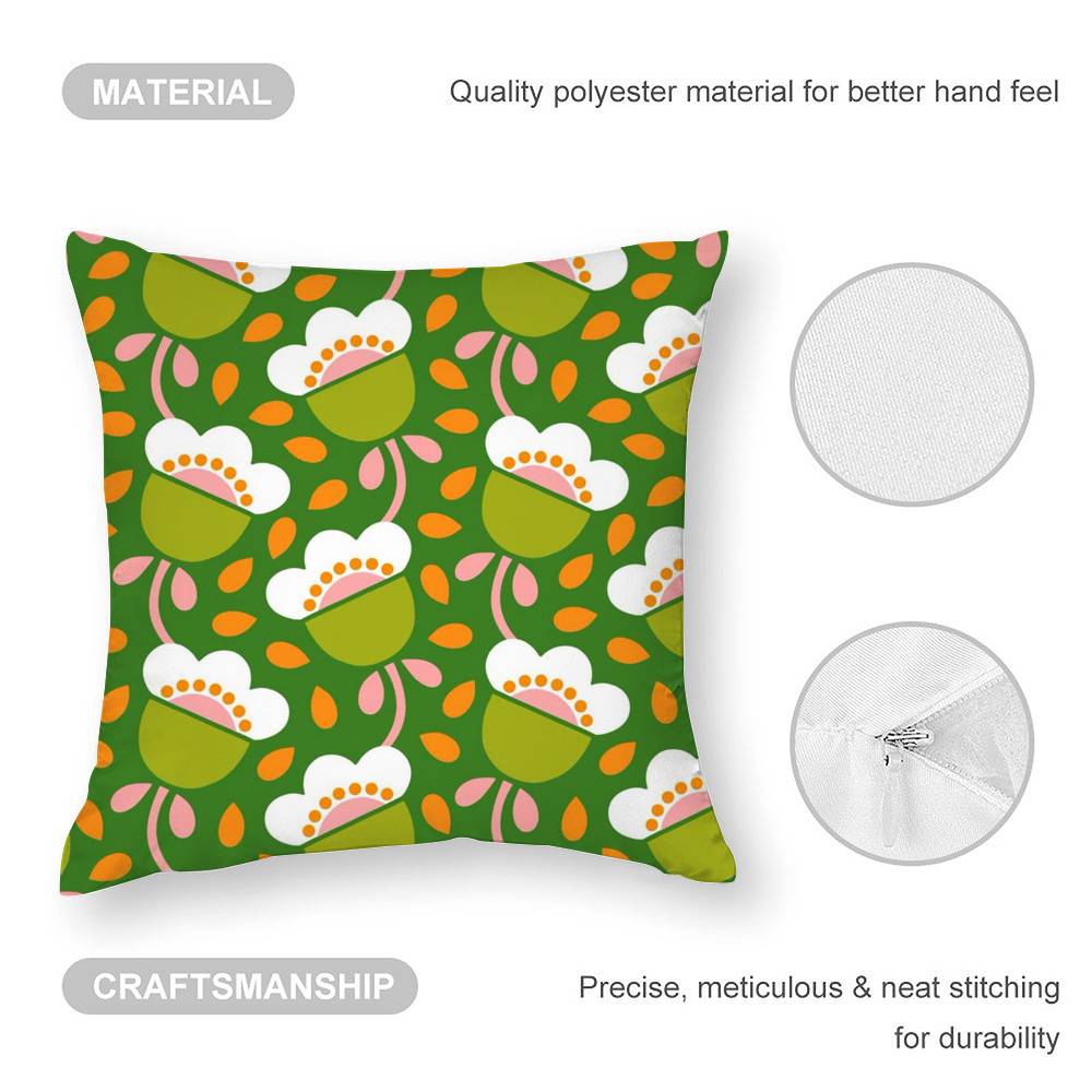 Luxury Pillow Case Sofa Living Room Bedroom Double-sided Printing Brand O-Orla Kiely Square Cushion Nap Time Pillow Case