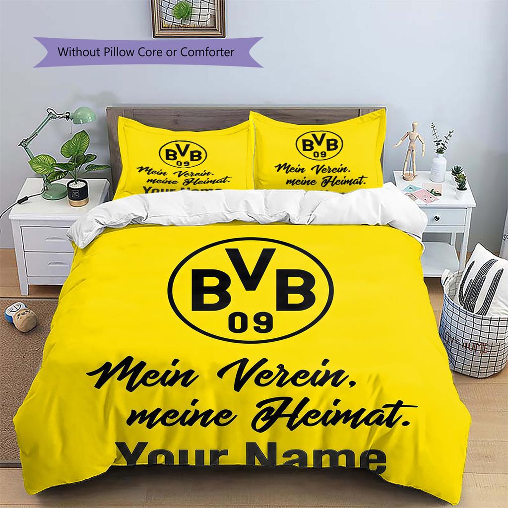Custom Name BVB Bedding,Quilt Set Quilt Cover Pillowcase Home Birthday Gift(1 * Duvet Cover + 2 * Pillowcase, Without Core) -HE39