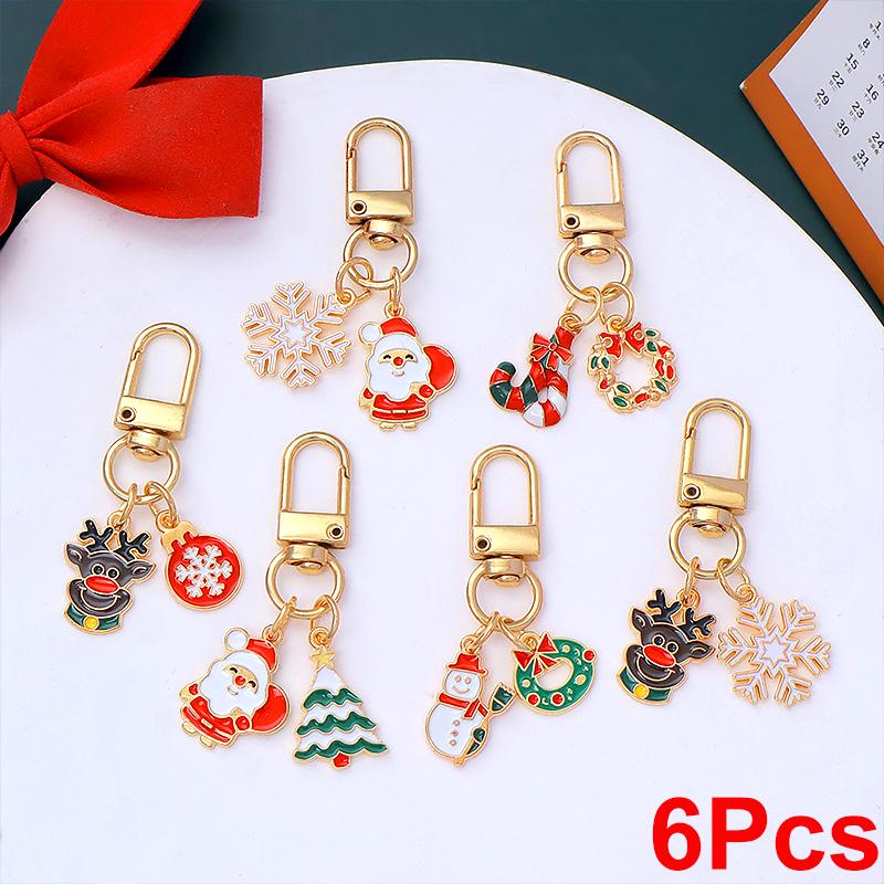 1 Stück Und Baumanhänger Rucksack Emaille Weihnachtsglocke Party Dekoklammer für Schlüssel Geldbörse Mehrere Optionen verfügbar