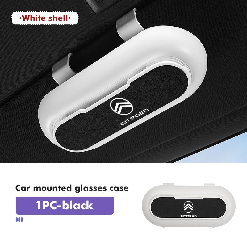 Suede Car Sun Visor Glasses Case Organizer Box Sunshade Holder For Citroen C4 C3 C5 C1 C2 C6 C4L DS3 DS4 Berlingo Picasso Jumper aiv256