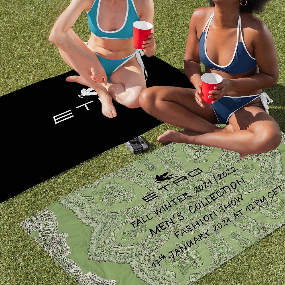 Brand E-Etro Microfiber Blanket Quick Drying Beach Towels Oversized Printing Super Absorbent Pool Towel Blanket