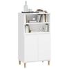 Highboard White 60x36x110 Cm Wood Based Panel