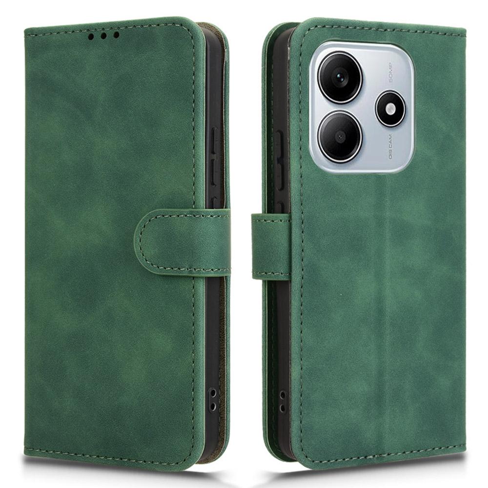 For Xiaomi Redmi Note 14 4G (164.84mm) Leather Case Skin Feel Anti Drop Wallet Flip Phone Cover