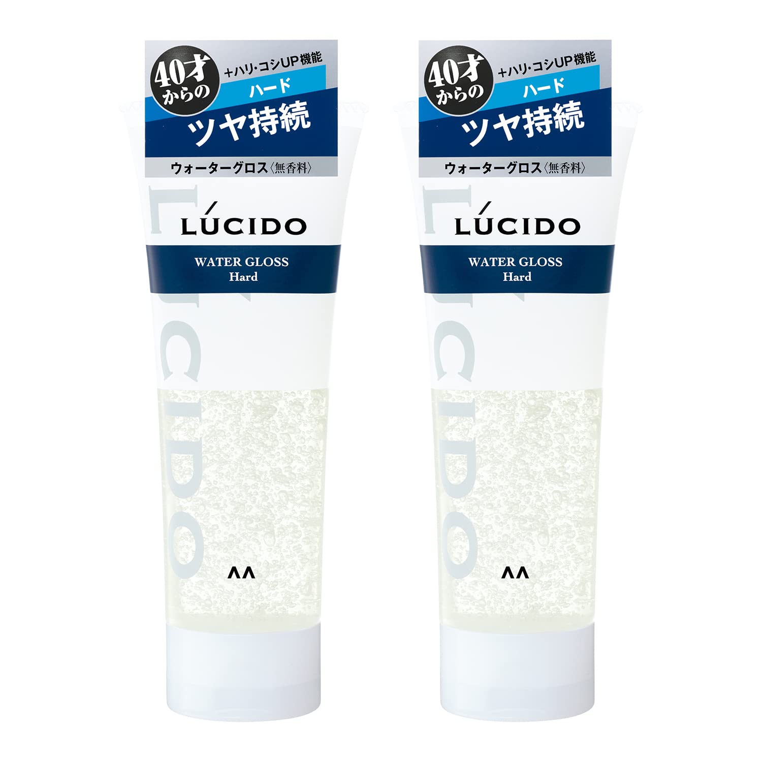 

LUCIDO Water Gloss Hard Men s Styling Gel Set 185g (Pack of 2) - Strong Hold Hair Gel for Men