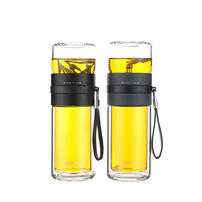 Guozi 225ml Business Tea Infuser Glass Bottle