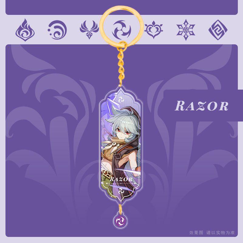 Genshin Impact Acrylic Double Sided Keychain Cartoon Keychains