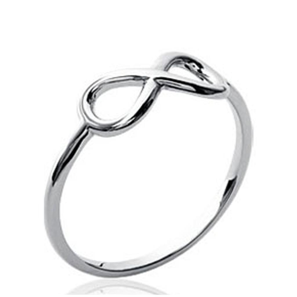 Silver Ring 'Infini' Silver (rhodium) - 14x6 Mm