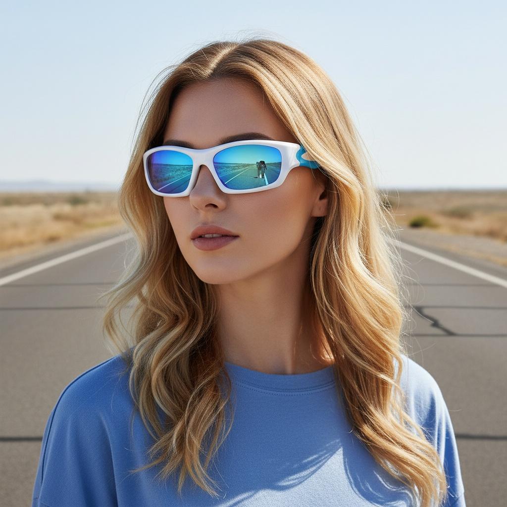 Attractive Glasses Men's White Cross-Border Sports Cycling Windproof Colorful Glasses Outdoor Fishing Uv-Resistant Driving Sunglasses 3266