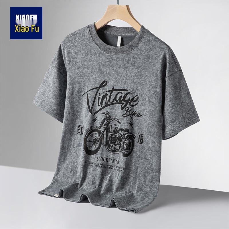 

Men s Casual Cartoon Motorcycle Print T-Shirt XL