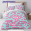 The Pink Panther Pattern Bedding Set Quilt Cover Pillowcase Home Decor Gift (1 * Duvet Cover + 2 * Pillowcase, Without Core)
