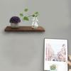 Brown Paulownia Wall Mounted Shelves Highquality Material Storage Rack Floating Shelf  Bedroom