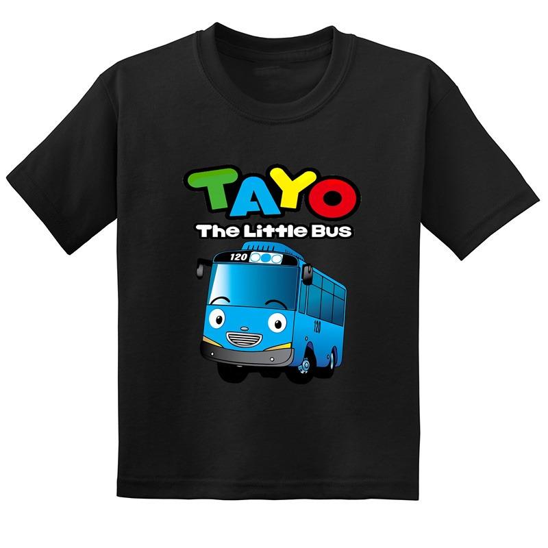 Tayo the Little Bus Print Cartoon Cute Kids T Shirt Funny Baby Boys Girls Clothes Summer Children Cotton Short Sleeve T-Shirt