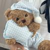 Cute Pillow Bear Plush Toy Doll Soothing Bear Doll Pajamas Bear Sleeping Doll Gift Girl