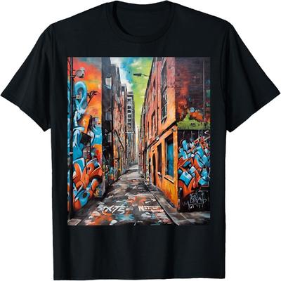Vibrant Urban Graffiti Street Art T-Shirt