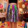 Colorful Tassel Carnival Dance Dress 40cm Performance Grass Skirt Women's Party Decoration Belt Half Skirt