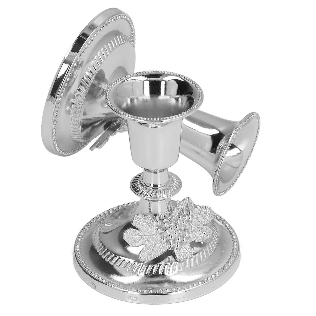 2Pcs Metal Candle Stand Good Stability Multifunctional European Simple Candle Sticks Long Holder