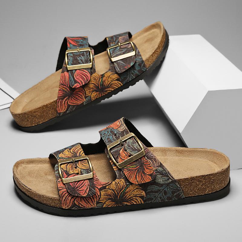 Women'S Cork Slip-On Casual Comfortable Fashionable Women'S Summer Slip-On Shoes Rubber Sole Women With Cork Footbed Flip Flops