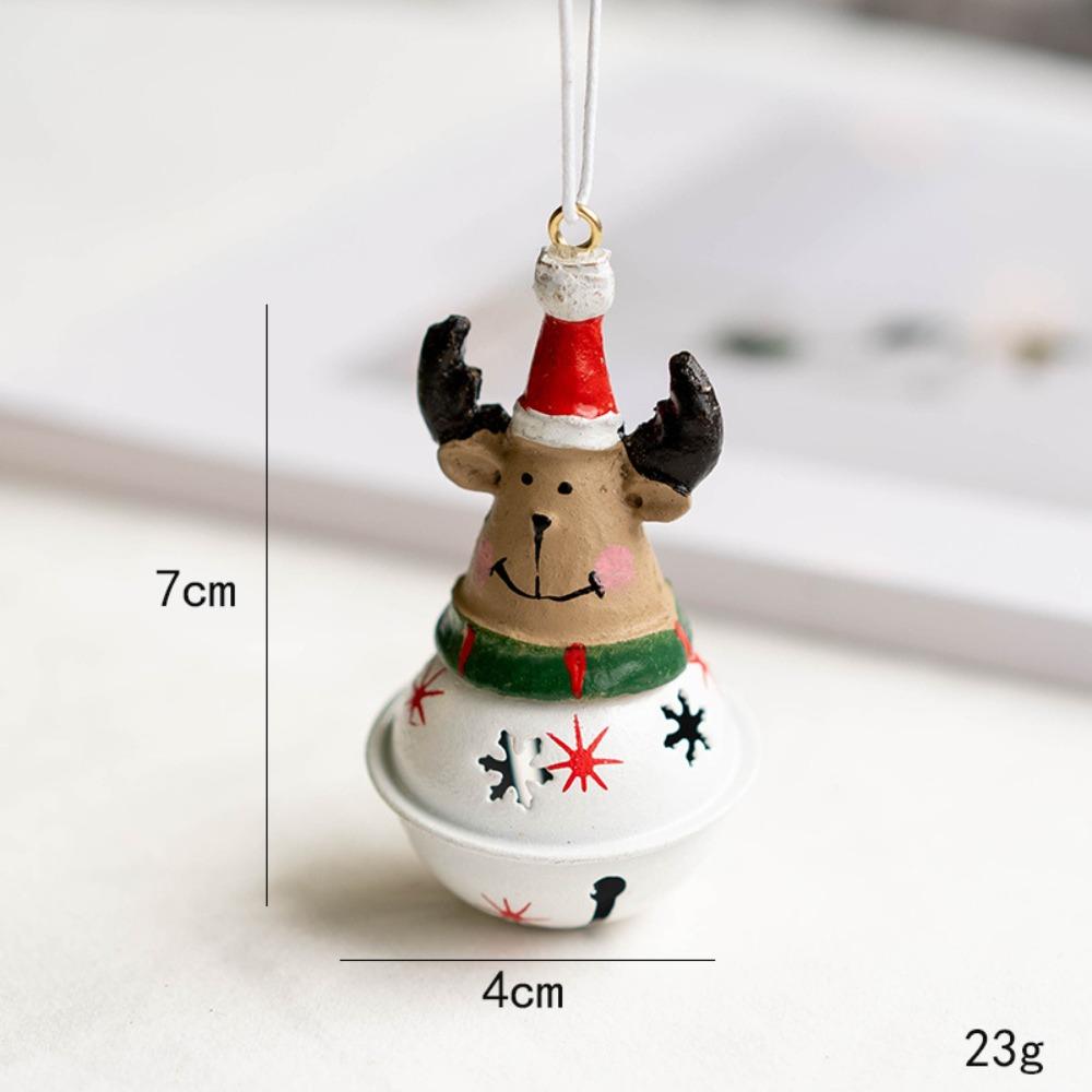 

Red Green Cartoon Santa Claus Bell Snowman Reindeer New Xmas Tree Decoration Elk