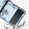 Phone Case for Samsung Galaxy Z Flip 3 4 5 6 7 Folding Black Shell For Samsung Z Flip4 Flip5 PC Hard Cover Ocean Life Theme