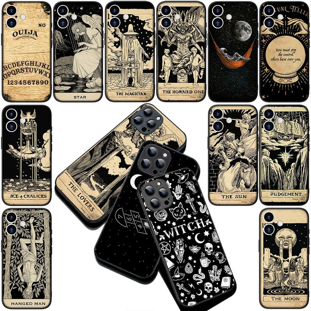Witch Divination Tarot Moon Astronaut Space for Samsung Galaxy S25 S24 S23 FE Ultra Plus S7 Edge S25+ S24+ A56 5G + Phone Case