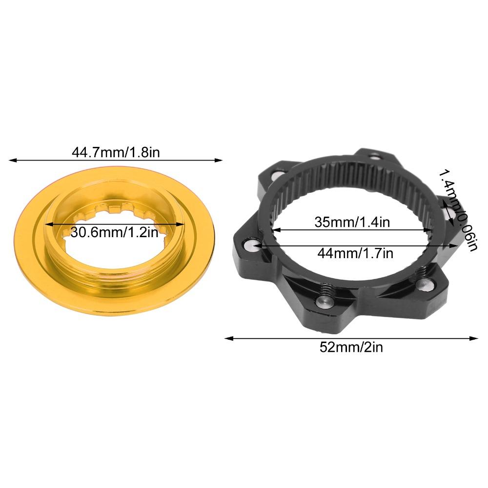 1 Set Aluminum Alloy Disc Brake Center Lock 6-Bolt Easy To Install 6 Bolts Rotor Adapter Center-Lock Hubs Bike Conversion