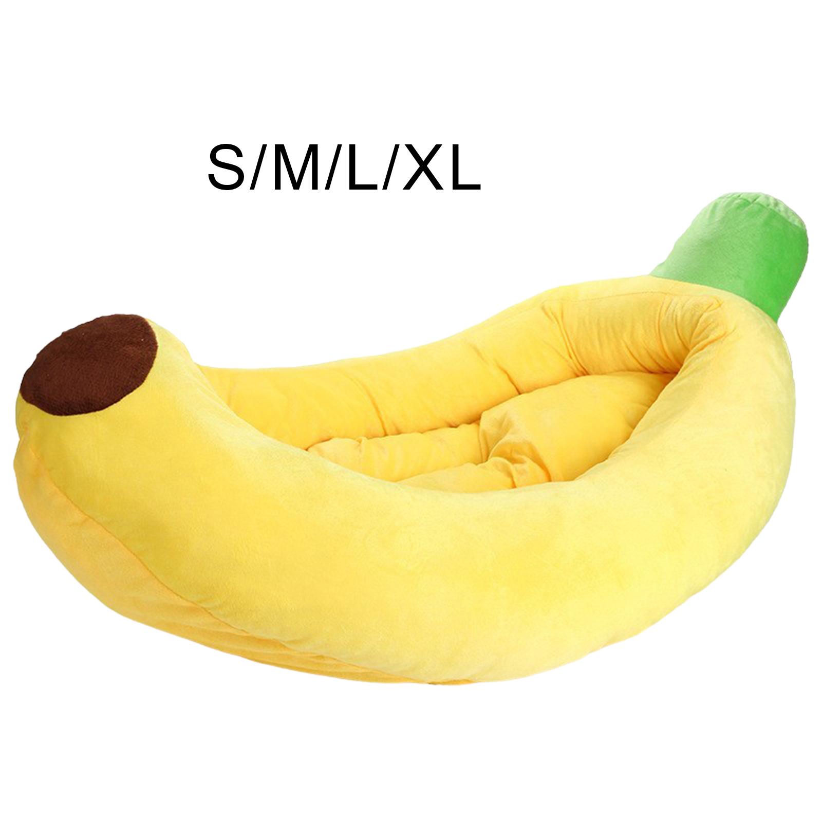 

Dog Nesting Bed Banana Themed Cozy and Soft All Seasons Washable Cat Bed Pet Supplies Pet Bed for Cats Puppy Kitten Small Dogs S