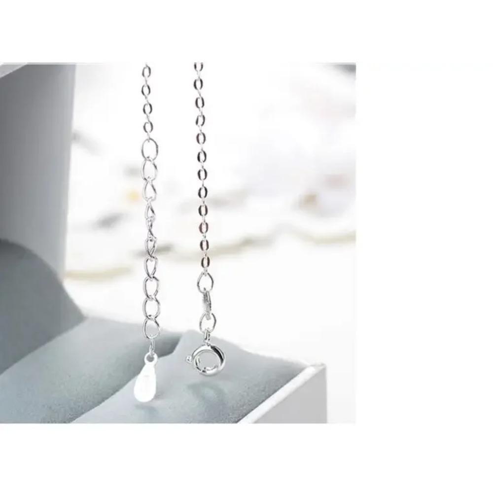 100% 925 Silver Blue Crystal Star Charm Pendant Necklace For Women Wedding Romantic Party Jewelry Choker Collar