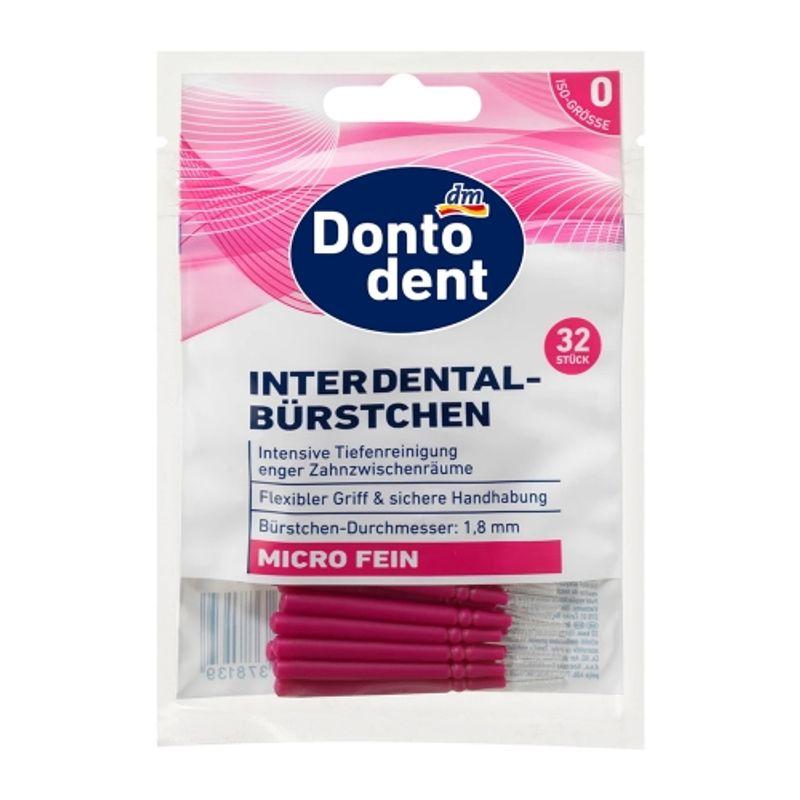 Dontodent Micro Interdental Brush Pink 0.35mm 32-pack
