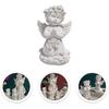 Exceart Decorative Angel Statues And Figurines Resin Angel Wings Statue Sculpture Garden Statue Figurine Centerpiece Table Decoration Catholic Religio