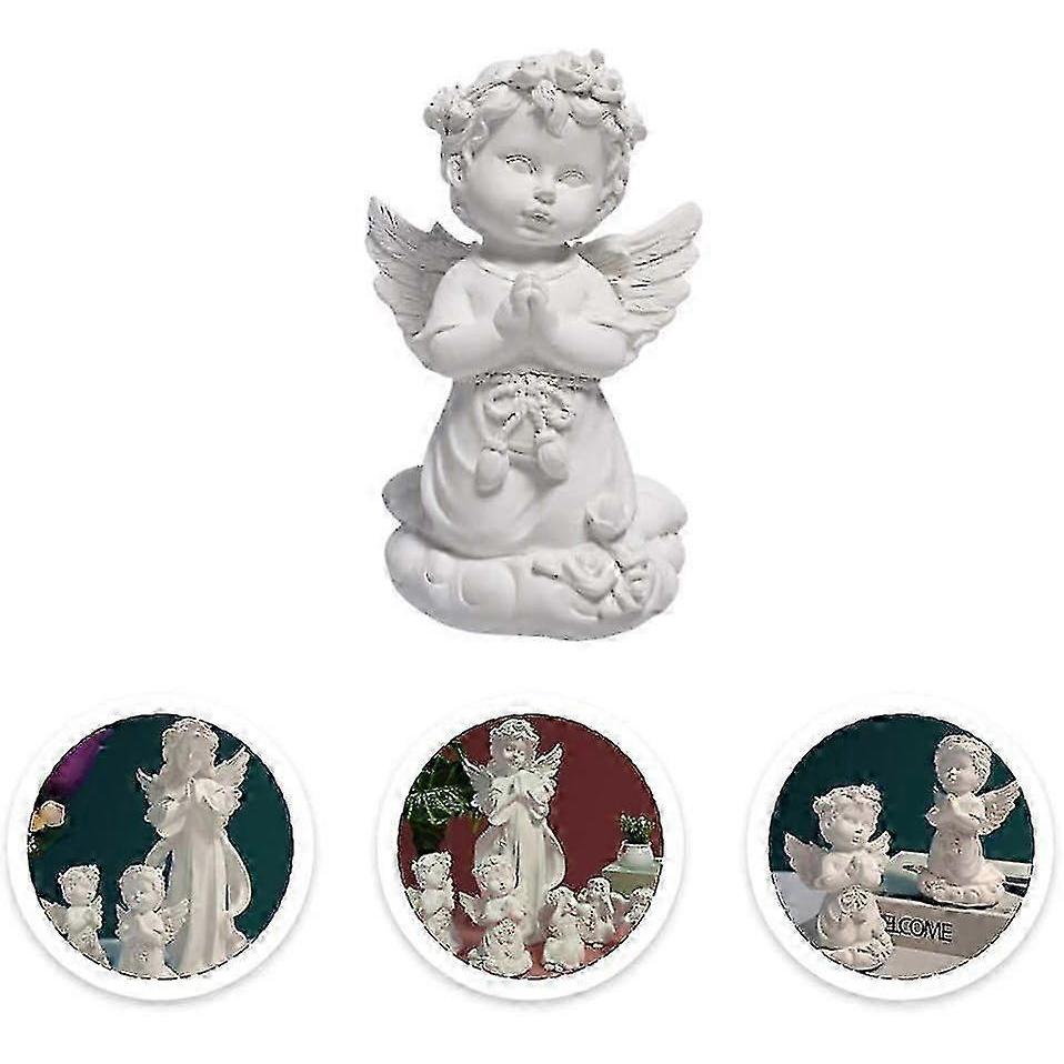 Exceart Decorative Angel Statues And Figurines Resin Angel Wings Statue Sculpture Garden Statue Figurine Centerpiece Table Decoration Catholic Religio